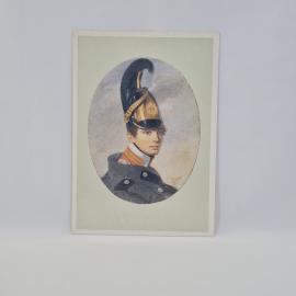 Открытка советская СССР. Портрет Валентина Строганова, живопись, историческая тема, винтаж