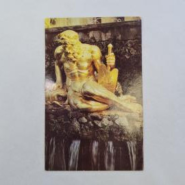 Открытка советская СССР. Петергоф, большой каскад, волхов. Скульптура, фонтан, винтаж