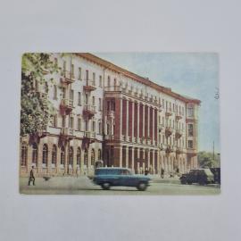 Открытка советская СССР. Город Орел, гостиница, архитектура улицы, транспорт. Винтаж коллекция