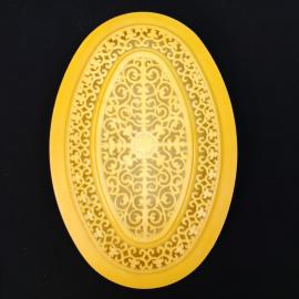 Поднос винтажный, СССР. Овальная форма, ажурный орнамент, пластмасса, 32 см