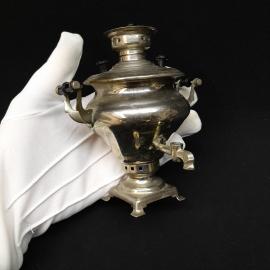 Самовар винтажный, СССР. Латунь, кран, ручки и поддон на ножках
