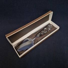 Лопатка для торта винтажная, СССР. Металл с ажурной ручкой, в подарочной коробке