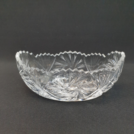 Винтажный салатник ладья 17х9 см хрусталь 400 мл СССР