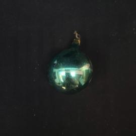 Елочная новогодняя игрушка, СССР. Стеклянный шар, ручная роспись.