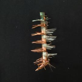 Елочная игрушка винтажная, СССР. Подвеска из разноцветной металлической фольги