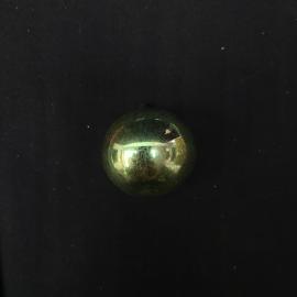 Елочная игрушка винтажная, СССР. Стеклянный шар зеленого цвета, диаметр около 8 см