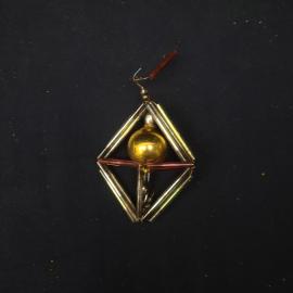 Елочная игрушка винтажная, СССР. Подвесная композиция из стеклянных трубочек и шара