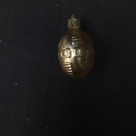 Елочная игрушка винтажная, СССР. Стеклянная фигурка головы робота высотой около 6 см