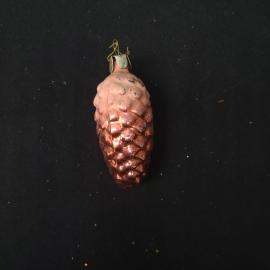 Елочная игрушка винтажная, СССР. Стеклянная фигурка шишки для украшения новогодней елки