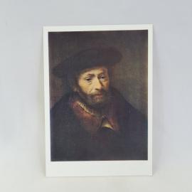 Открытка советская СССР. Портрет пожилого мужчины Рембрандта из Эрмитажа. Винтаж карточка人體藝術