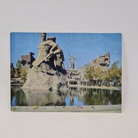 Открытка советская СССР. Волгоград, памятник героям Сталинградской битвы. История, винтаж