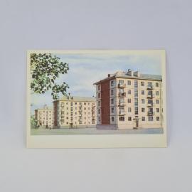Открытка советская СССР. Городская архитектура и жилые дома. Винтаж, Минск Беларусь