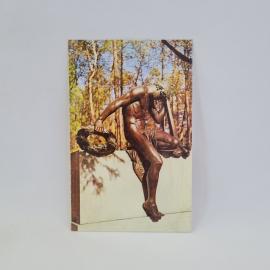 Открытка советская СССР, скульптура Скорбящий гений в Архангельском. Винтаж