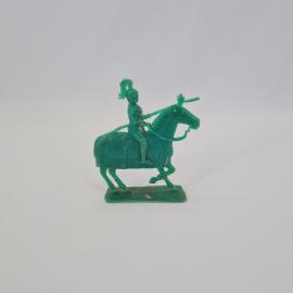 Солдатик винтажный, СССР. Конный воин в доспехах со шлемом и копьем на подставке