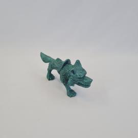 Игрушка винтажная СССР. Фигурка фантастического дракона с крыльями, рогами и всадником в седле
