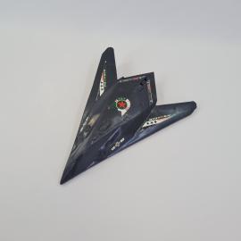 Самолет игрушечный винтажный, СССР. Военная модель треугольной формы с красной звездой