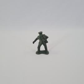 Солдатик винтажный, СССР. Фигурка военного связиста с полевым телефоном на подставке