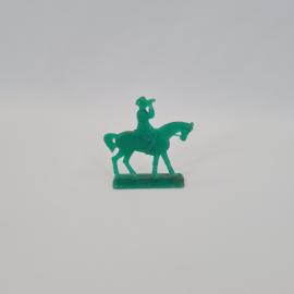 Фигурка наездника винтажная СССР. Игрушечный всадник на лошади с подставкой для игры и декораций