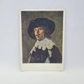 Открытка подписанная советская СССР. Портрет Франса Хальса, живопись голландской школы. Винтаж