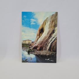 Открытка подписанная старинная. Алжир, Гельма, скалы и водоем Хаммам Мескутин, путешествия и пейзажಜ