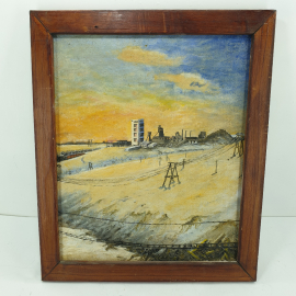 Картина "Воркута", с подписью 48х38 см Холст масло