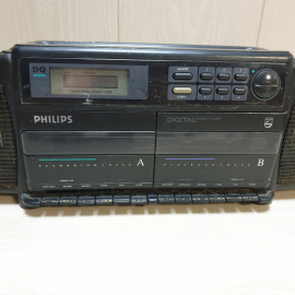 Двухкассетный магнитофон Philips Ghettoblaster D8188/00. Работает, нет пасиков, нет шнура питания. Картинка 2