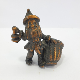 Статуэтка СССР "Гномик с фонариком", винтажная подставка под стеклянную солонку