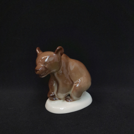 Винтажная статуэтка Медведь ЛФЗ фарфор СССР