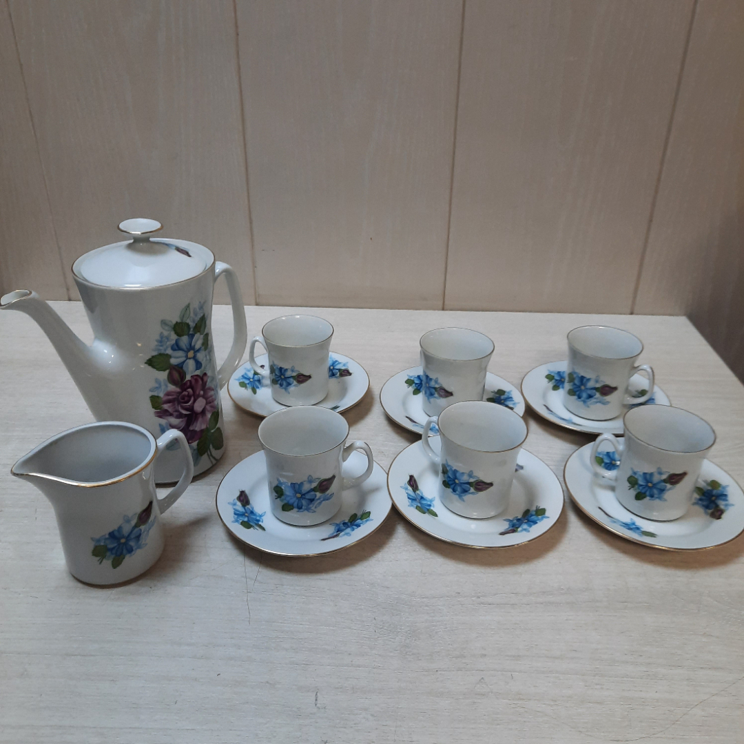 Купить Сервиз кофейный на 6 персон, фарфор PORCELANA. Польша. в интернет  магазине GESBES. Характеристики, цена | 35745. Адрес Московское ш., 137А,  Орёл, Орловская обл., Россия, 302025