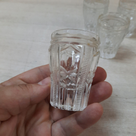 Стопка, хрусталь, 6.5 см, винтаж СССР. цена за 1 шт