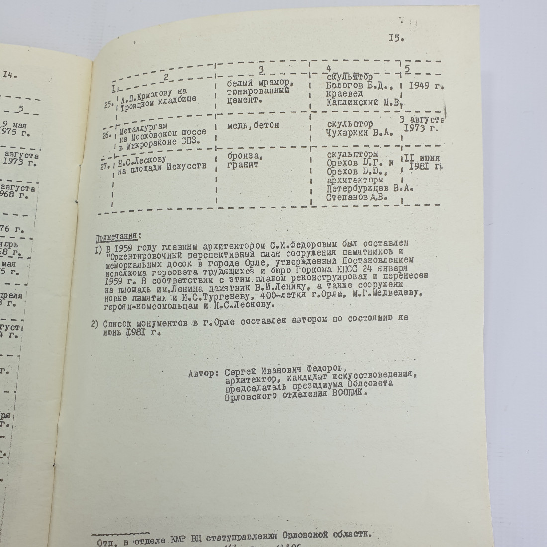 Книга "Монументальная Лениниана Орла. Материал в помощь лектору" 1981 г. Город Орел.. Картинка 7