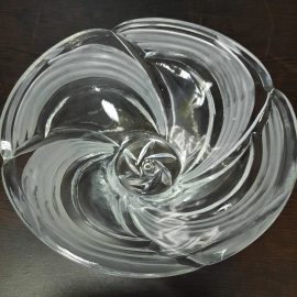 Салатник, стекло, h=8 см, d=17.5 см, винтаж, СССР. Картинка 3
