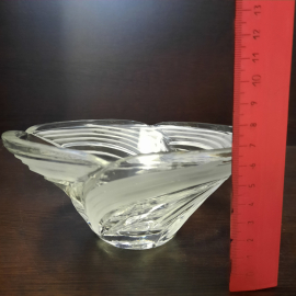Салатник, стекло, h=8 см, d=17.5 см, винтаж, СССР. Картинка 8