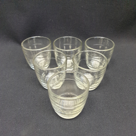 Набор стеклянных стопок 6 шт, 60 мл. Винтаж, СССР.