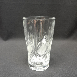 Стакан хрустальный, ручная резка, 300 мл. Винтаж, СССР.