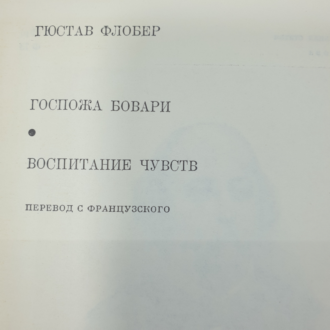 Г. Флобер "Госпожа Бовари", "Воспитание чувств". Картинка 2