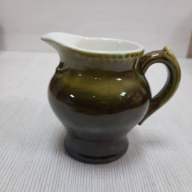 Молочник, обливная керамика ЗиК. Винтаж СССР.