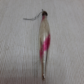 Ёлочная игрушка "Сосулька", скол трубочки. СССР.