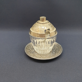 Винтажная горчичница (соусница) с ложечкой, СССР