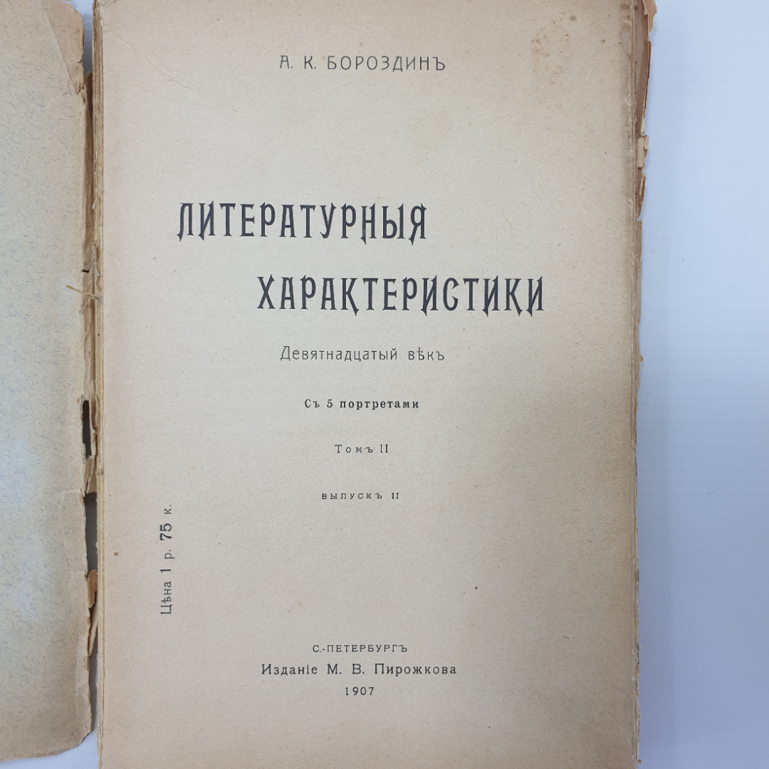 А.К. Бороздин "Литературные характеристики XIX век. Том II. Выпуск II", Санкт-Петербург, 1907г.. Картинка 5