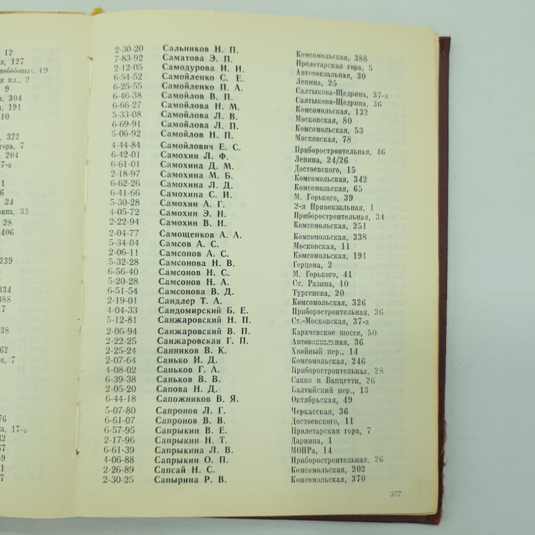 Книга "Список абонентов Орловской городской телефонной станции", Орел , 1975г.. Картинка 16