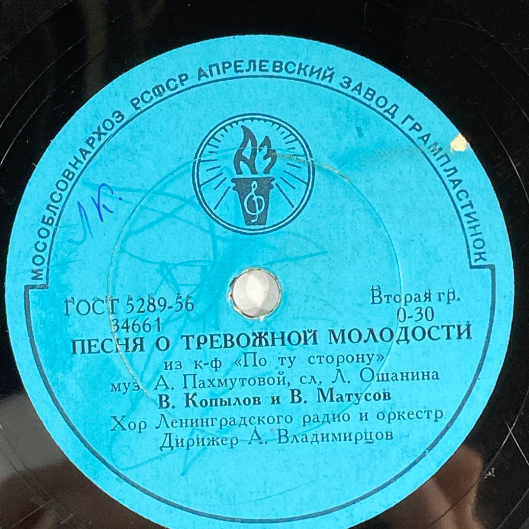 В. Копылов ,В. Мотусов "Песня о тревожной молодости", "Огни  дорожные горят". Картинка 2