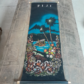 Вымпел сувенирный "Остров Фиджи", размер 83 х 27 см. Япония. Картинка 1