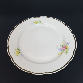 Винтажное круглое блюдо 35 см, Дулево, фарфор, СССР.