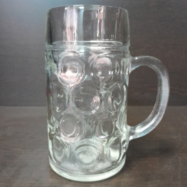 Кружка пивная "Гринн Beer", стекло, объём 1 литр