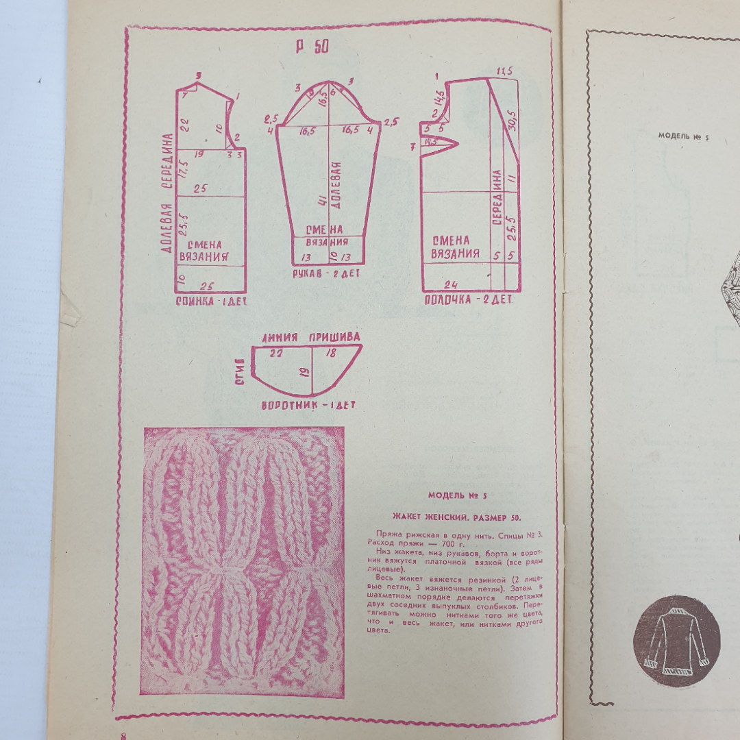 Журнал "На спицах. Выкройки", Химки, 1974г.. Картинка 9