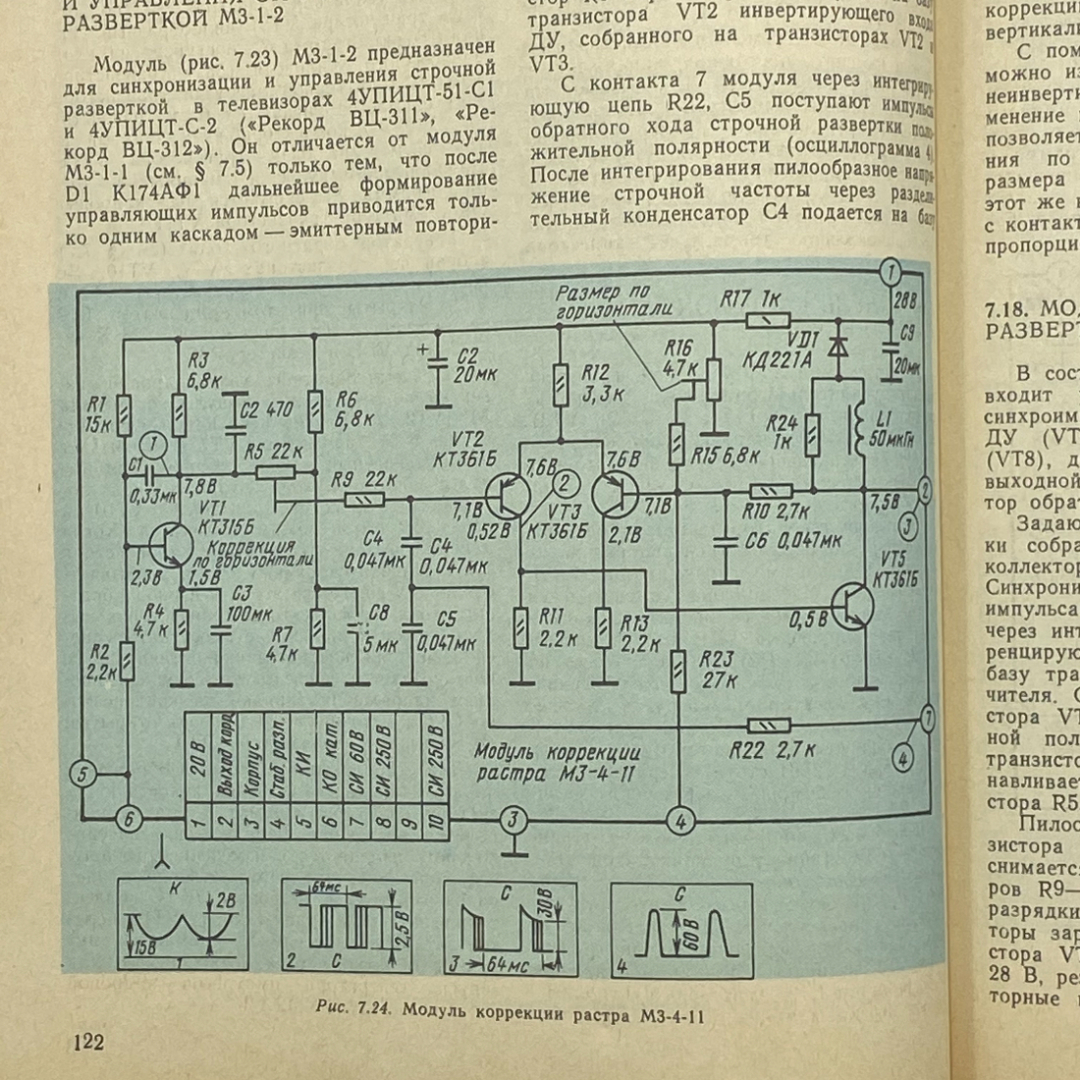 "Цветные стационарные телевизоры и их ремонт" СССР книга. Картинка 8