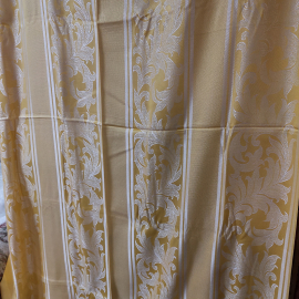 Ткань портьерная (для штор), цвет желтый, 120х240см (СССР).