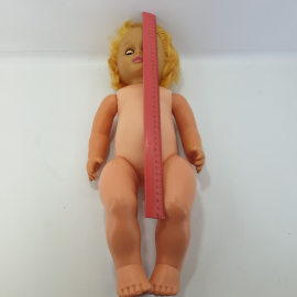 Кукла детская, пластик/резина, высота 48 см. ГДР. Картинка 2