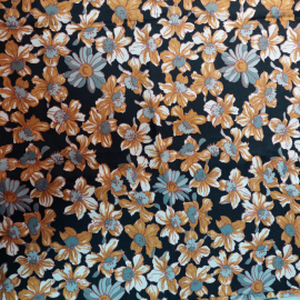 Ткань (синтетика), цветочный орнамент, 110х300см (СССР).